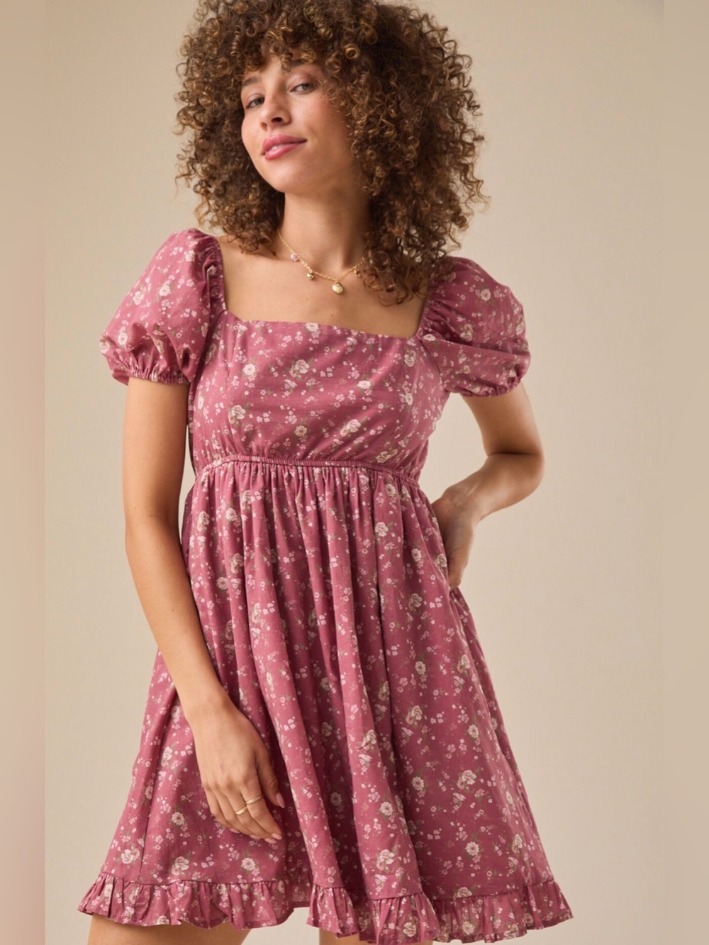 ALTAR’D STATE CAITIE Floral Babydoll Dress Size XS. Free Shipping!